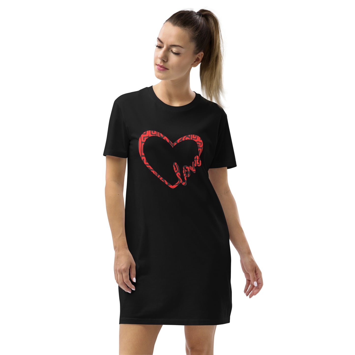 'Love' Women's Organic Cotton T-shirt Dress