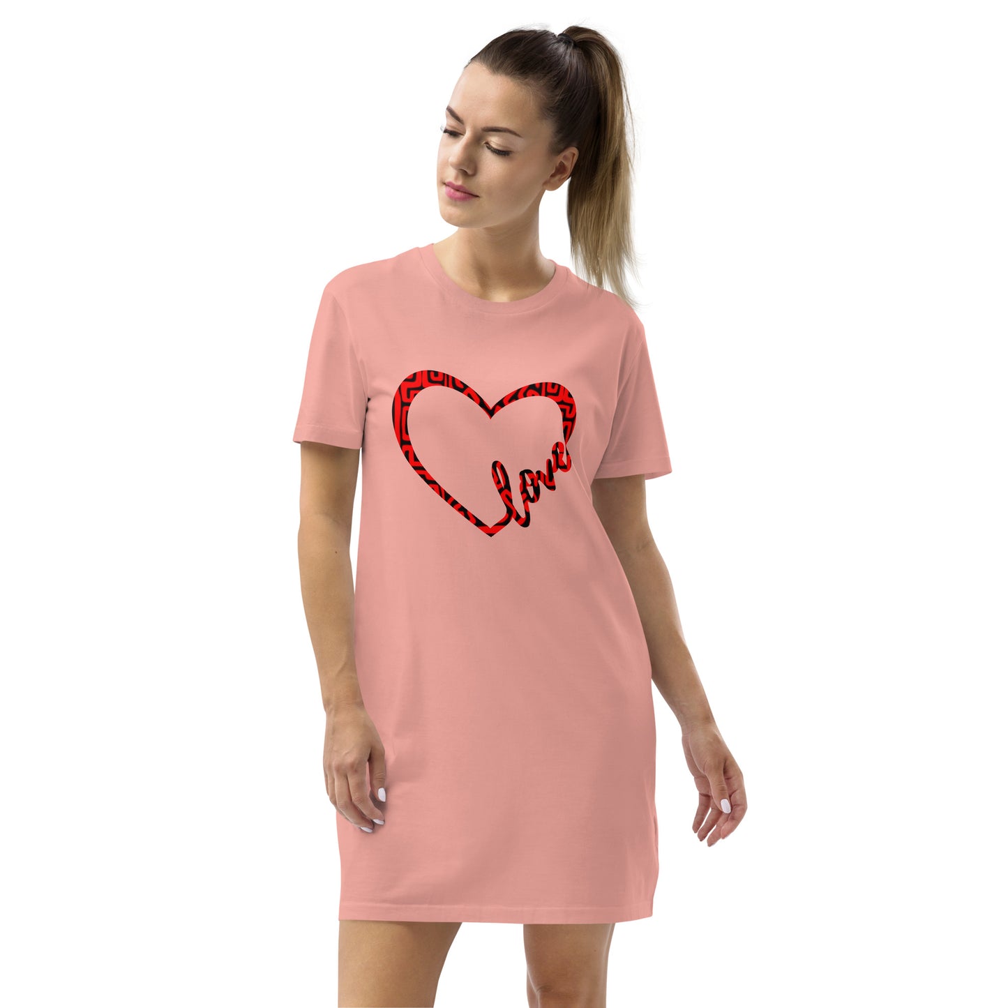 'Love' Women's Organic Cotton T-shirt Dress