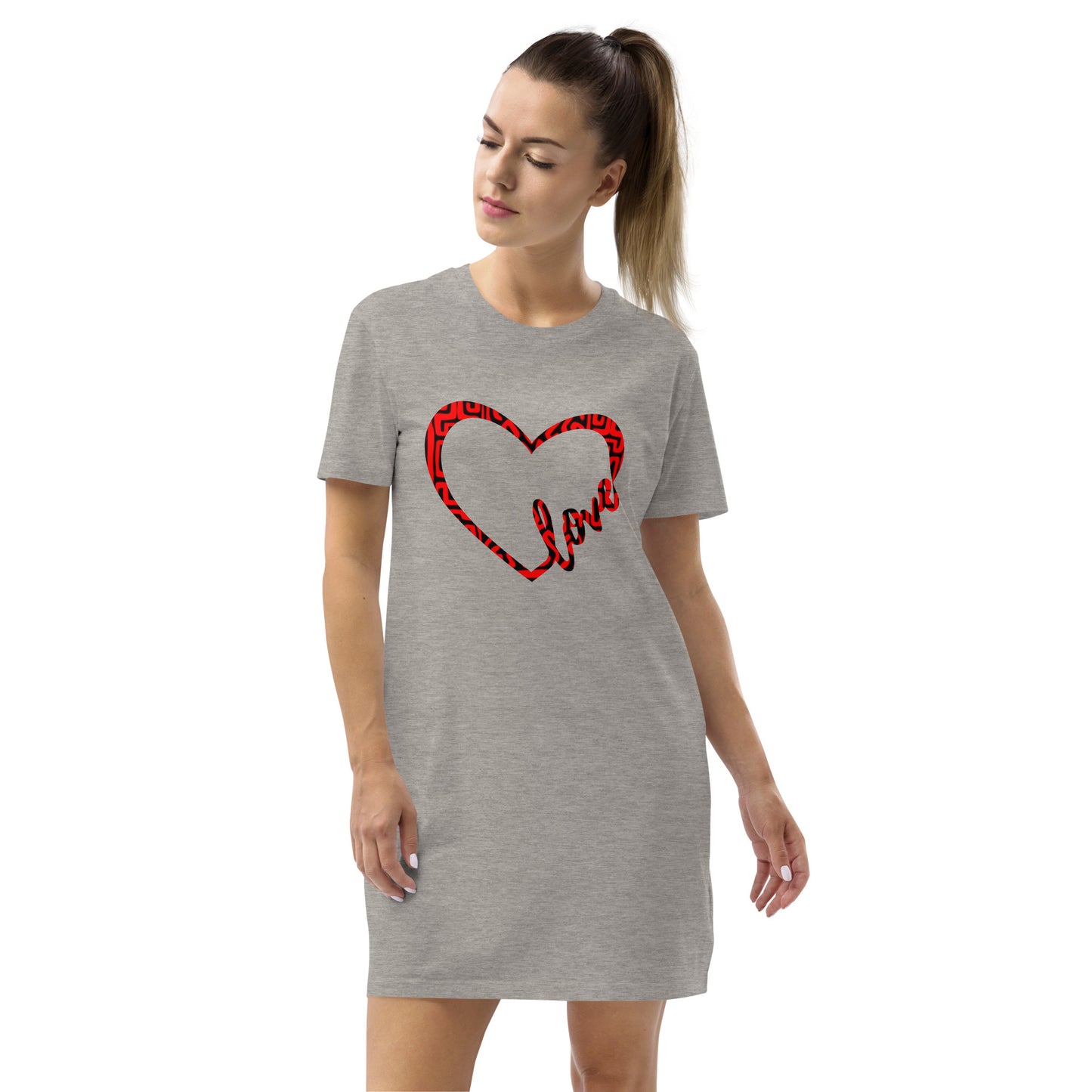 'Love' Women's Organic Cotton T-shirt Dress