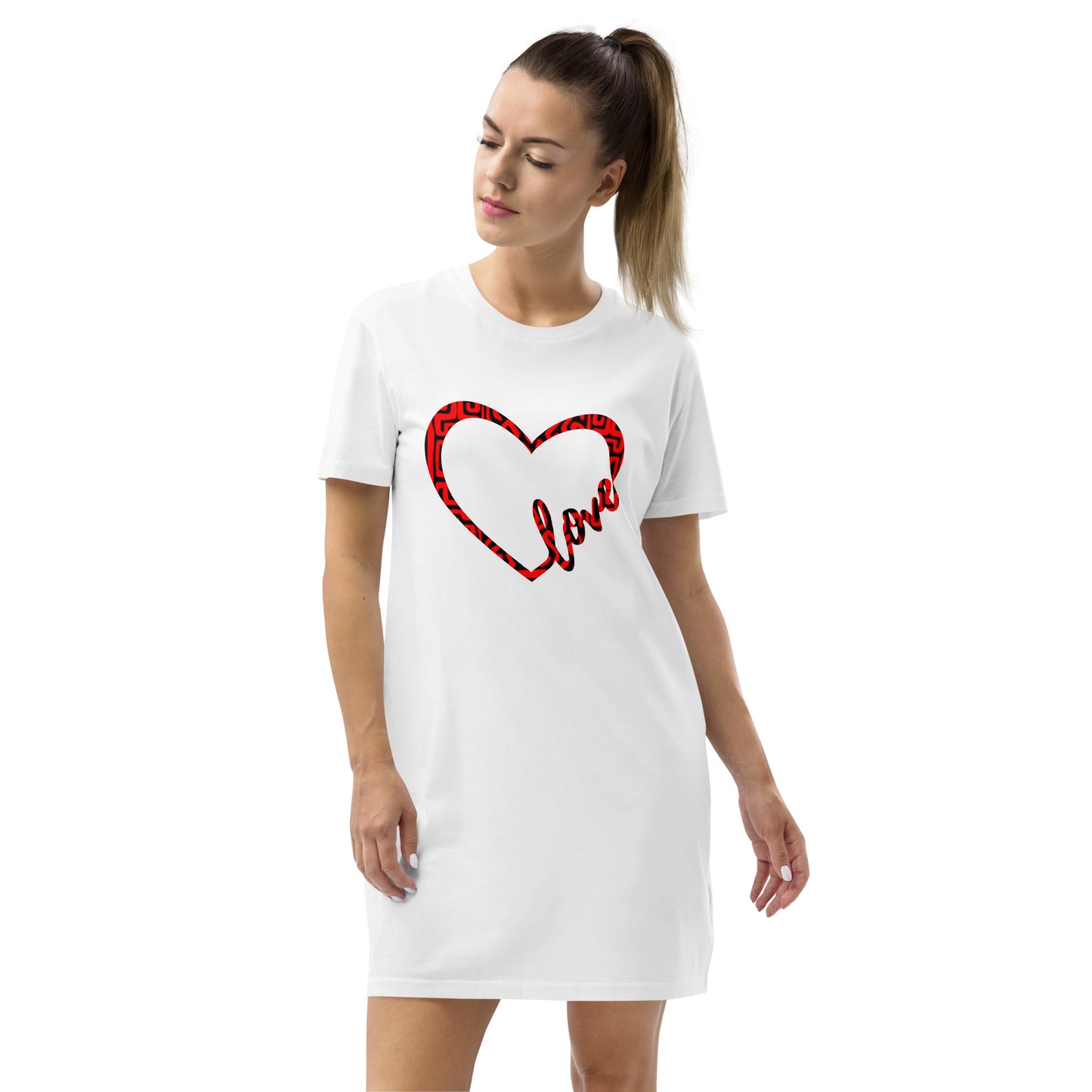 'Love' Women's Organic Cotton T-shirt Dress