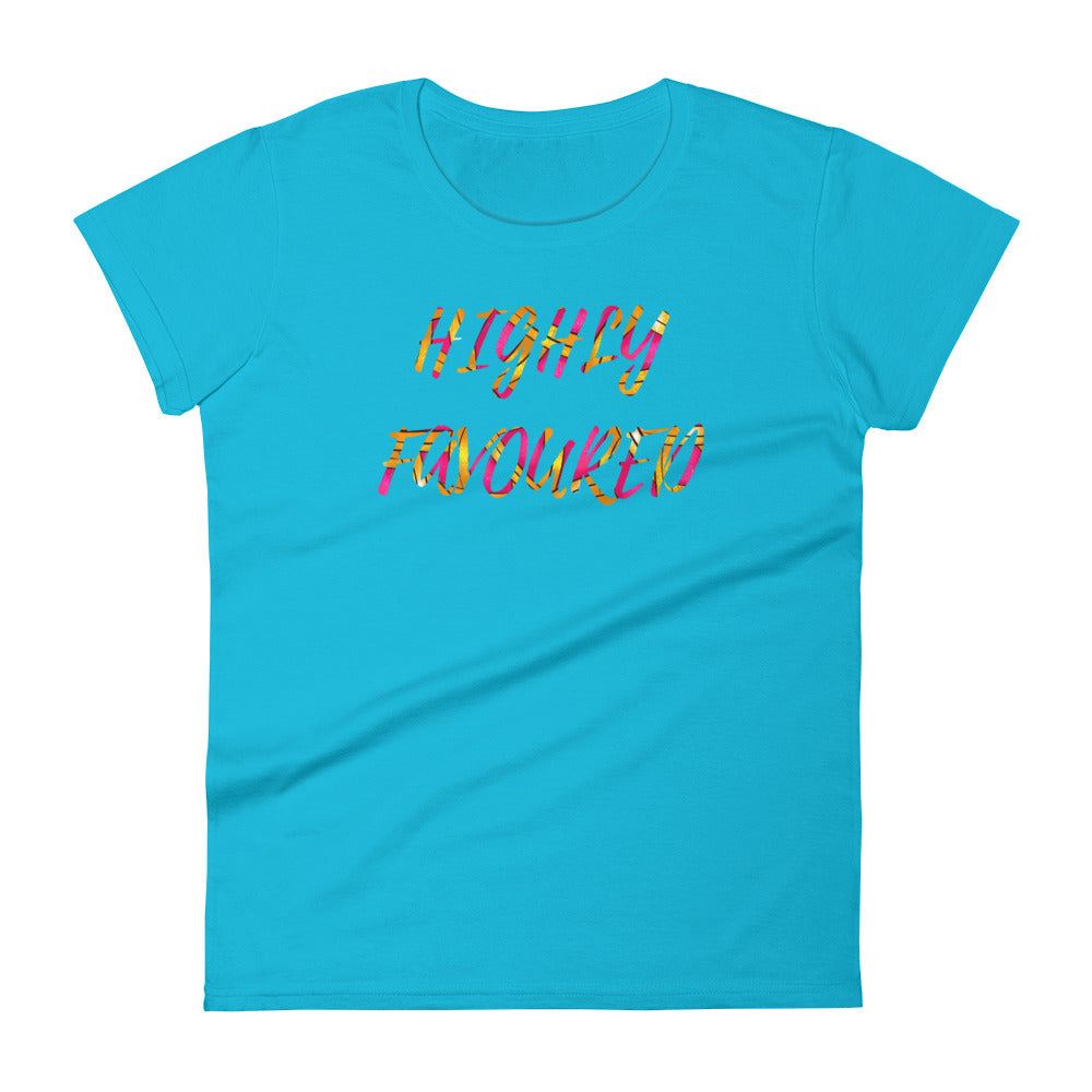 'Highly Favoured' Women's Fitted T-shirt