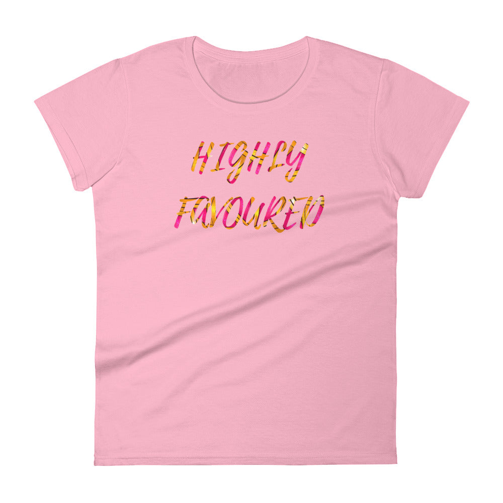 'Highly Favoured' Women's Fitted T-shirt