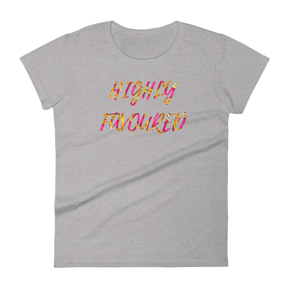 'Highly Favoured' Women's Fitted T-shirt