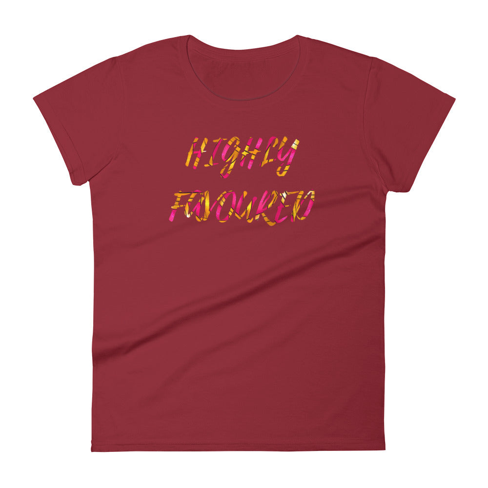 'Highly Favoured' Women's Fitted T-shirt