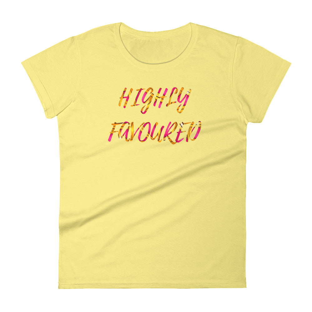 'Highly Favoured' Women's Fitted T-shirt