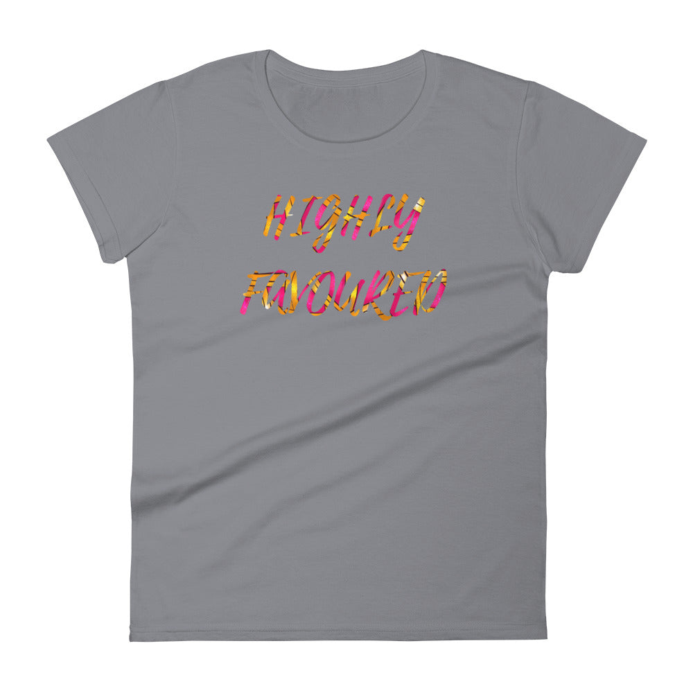 'Highly Favoured' Women's Fitted T-shirt