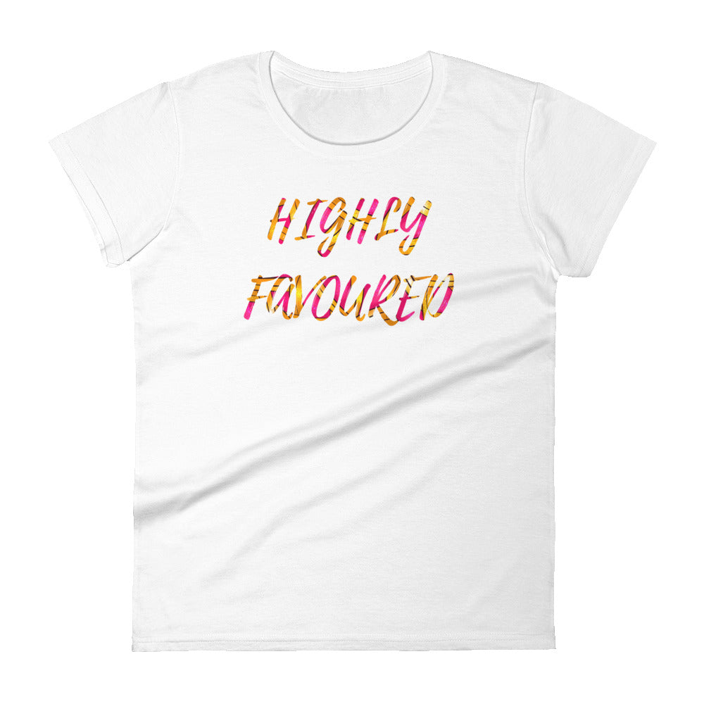 'Highly Favoured' Women's Fitted T-shirt