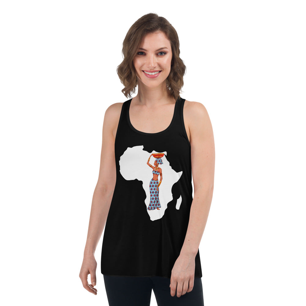 'The Map' Women's Flowy Racerback Tank