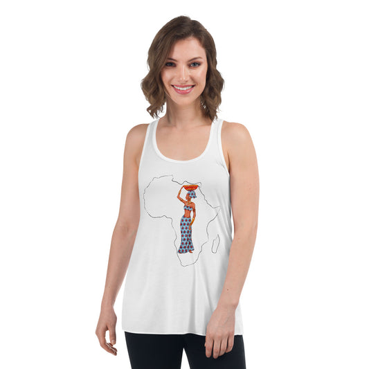 'The Map' Women's Flowy Racerback Tank